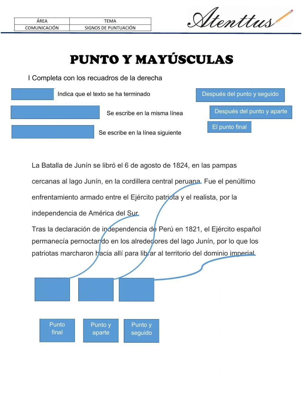 Puntos y mayúsculas