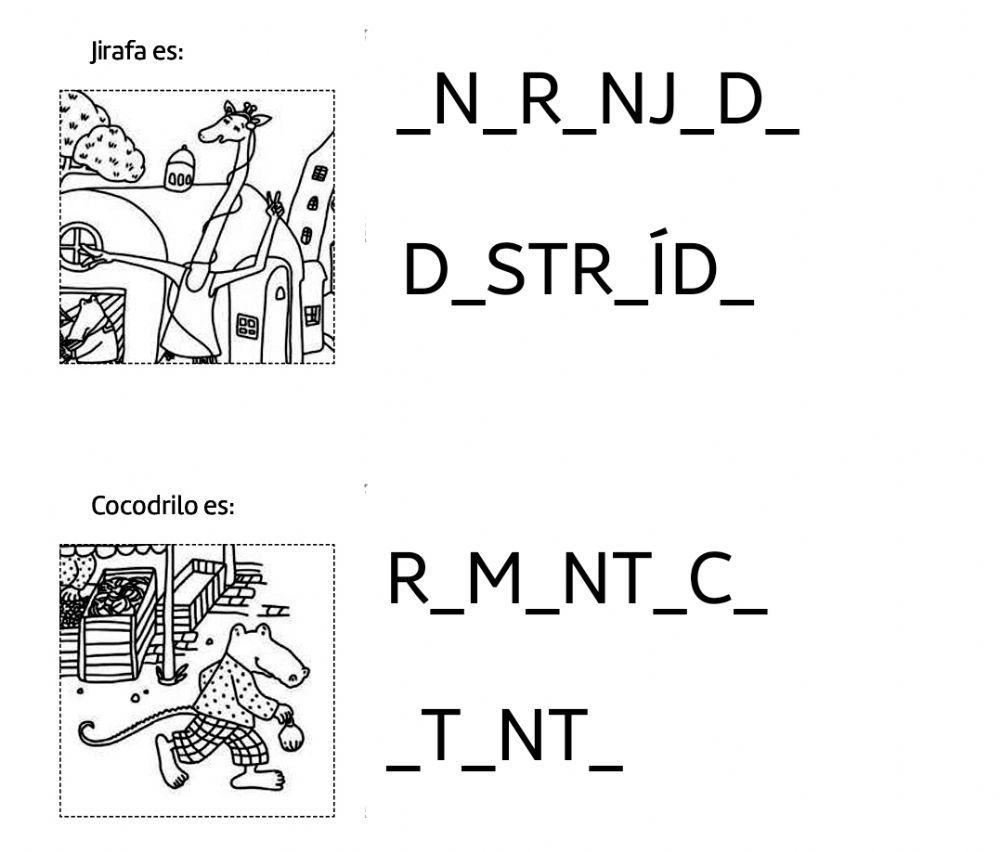 Cocodrilo se enamora. Personajes