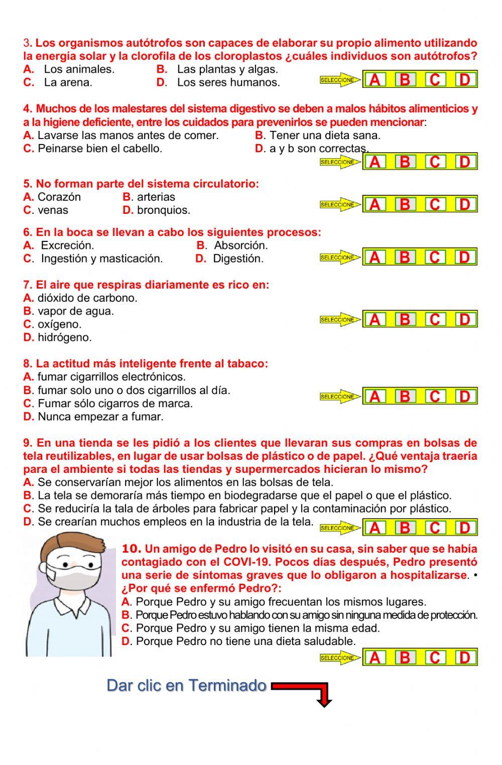 Evaluación de Ciencias Naturales