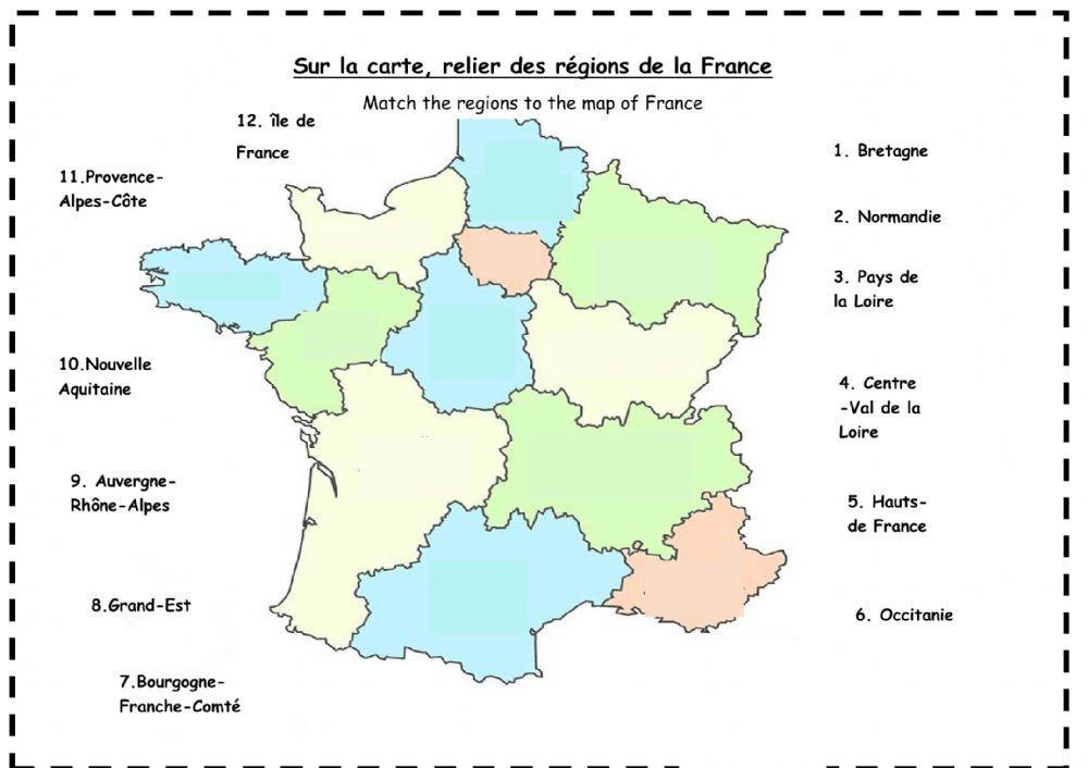 Des Régions de la France