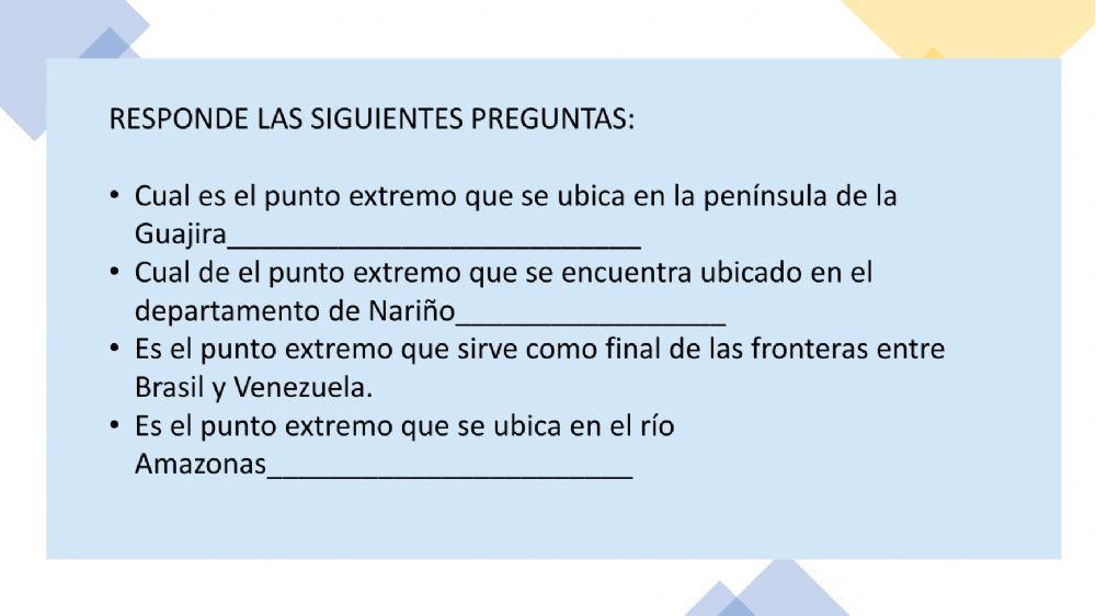 Puntos extremos de colombia
