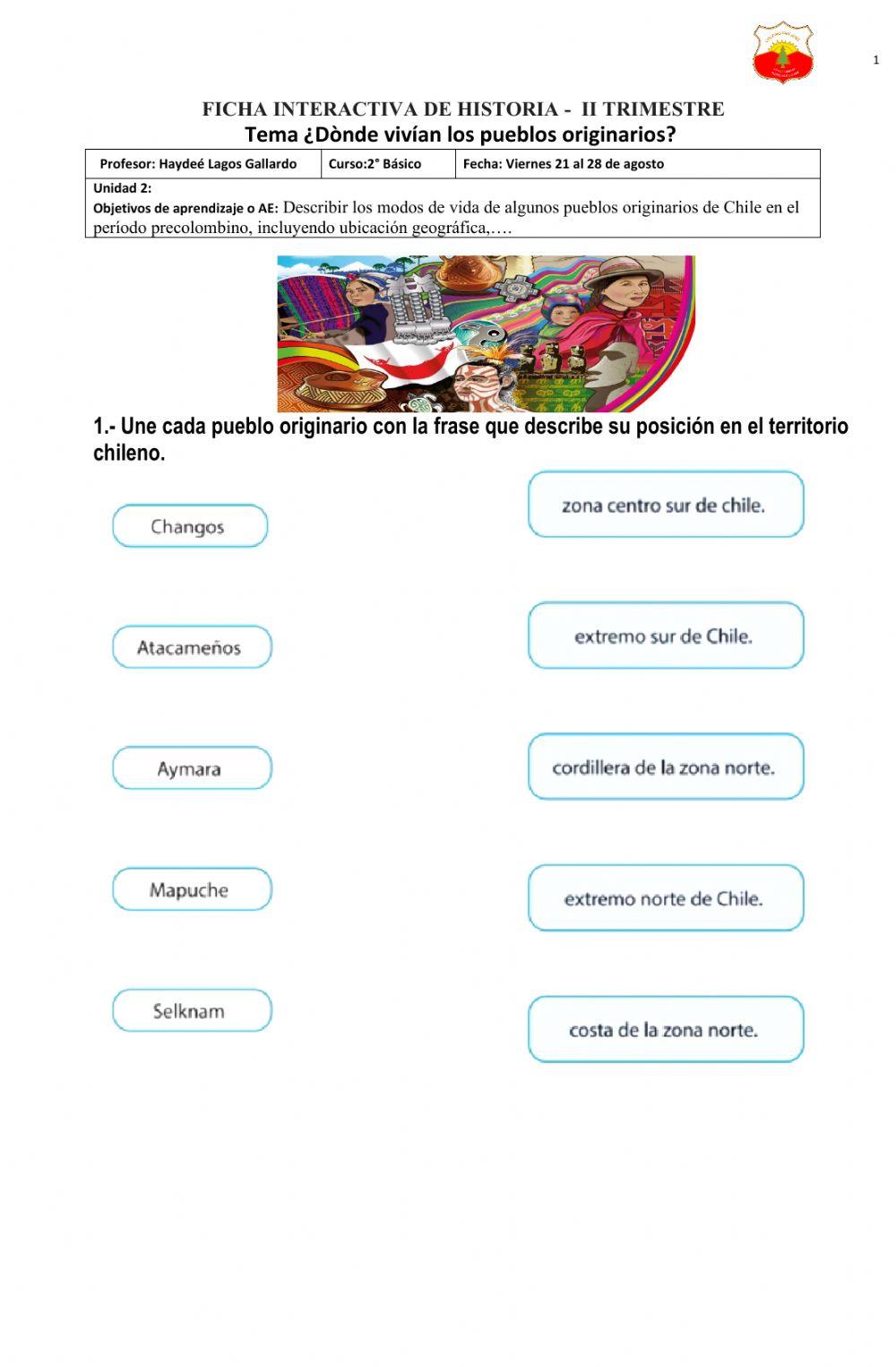 ¡Dónde vivían los pueblos originarios de Chile?