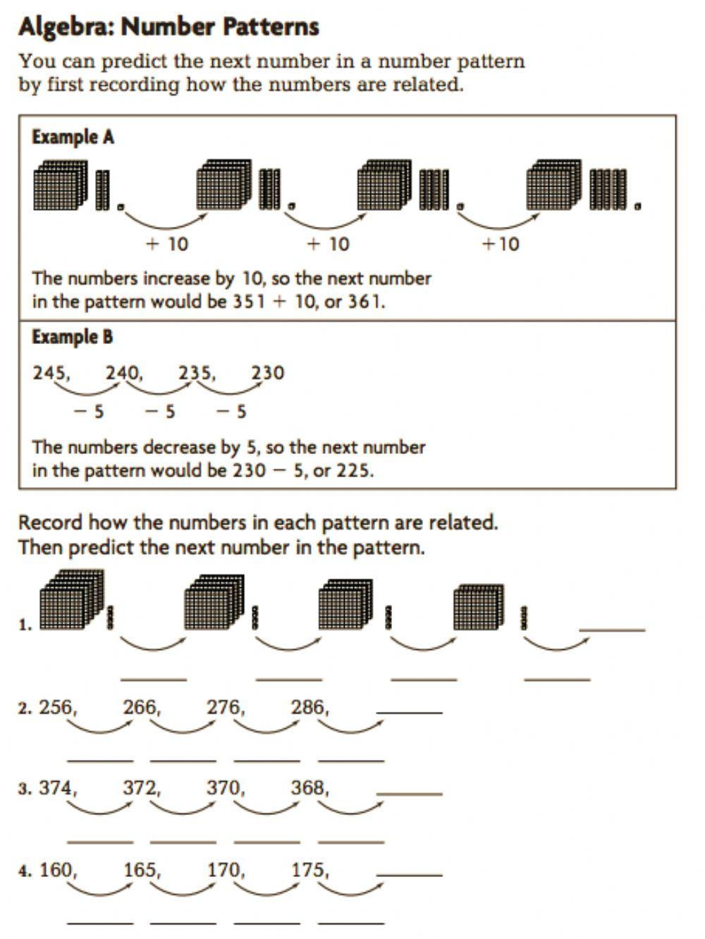 Grade 3 Number Pattern