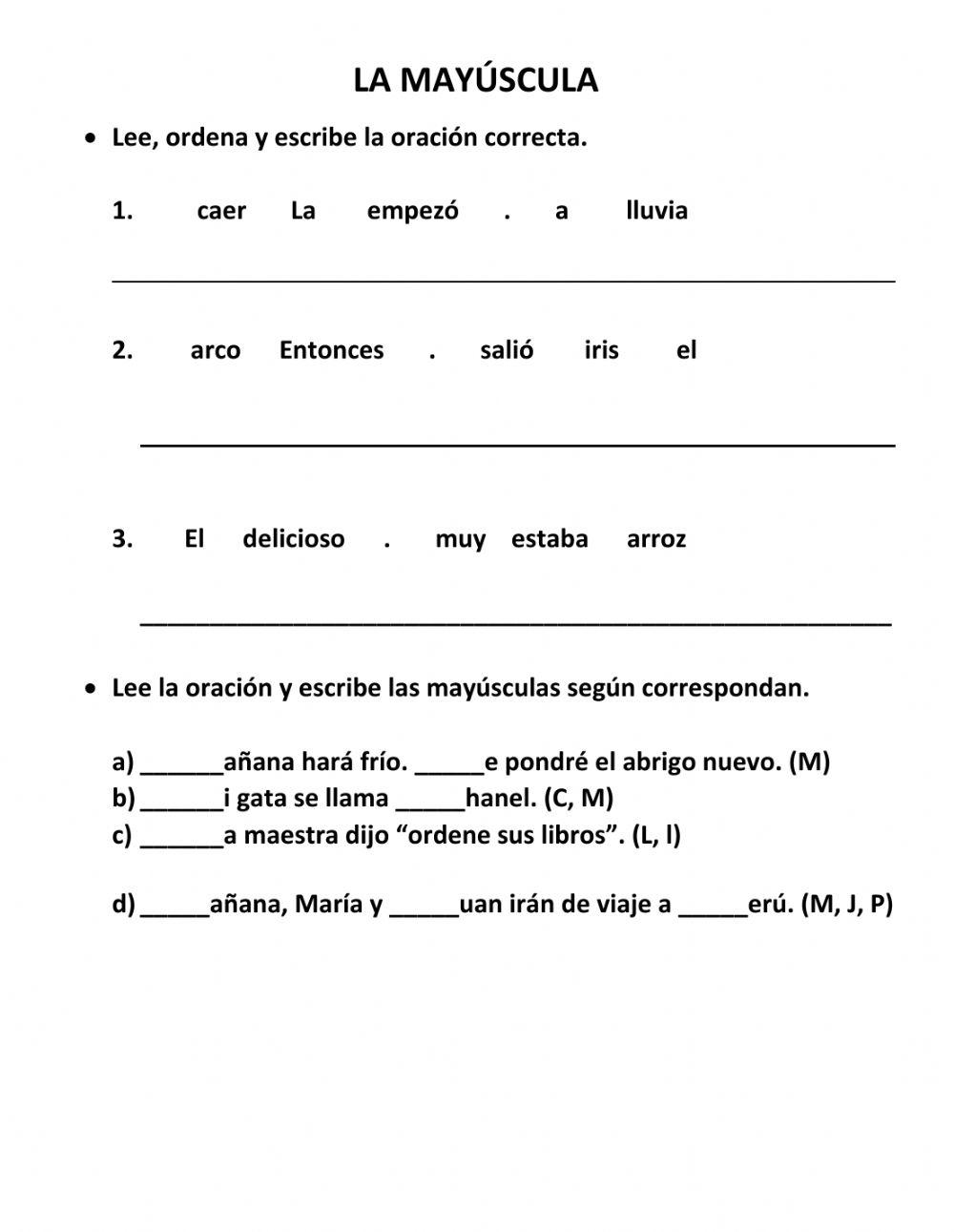 La mayúscula