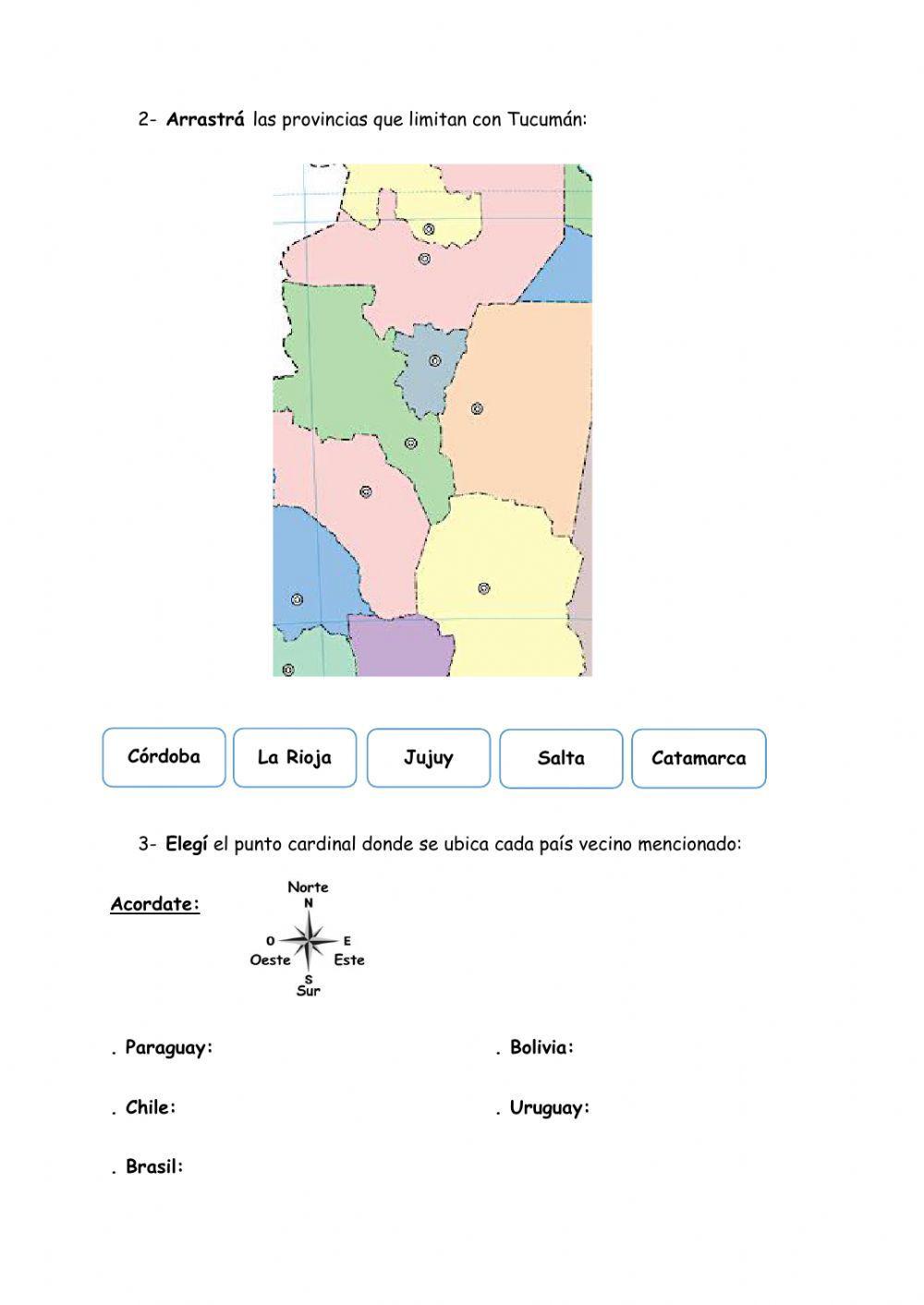 Mapa político de la Argentina