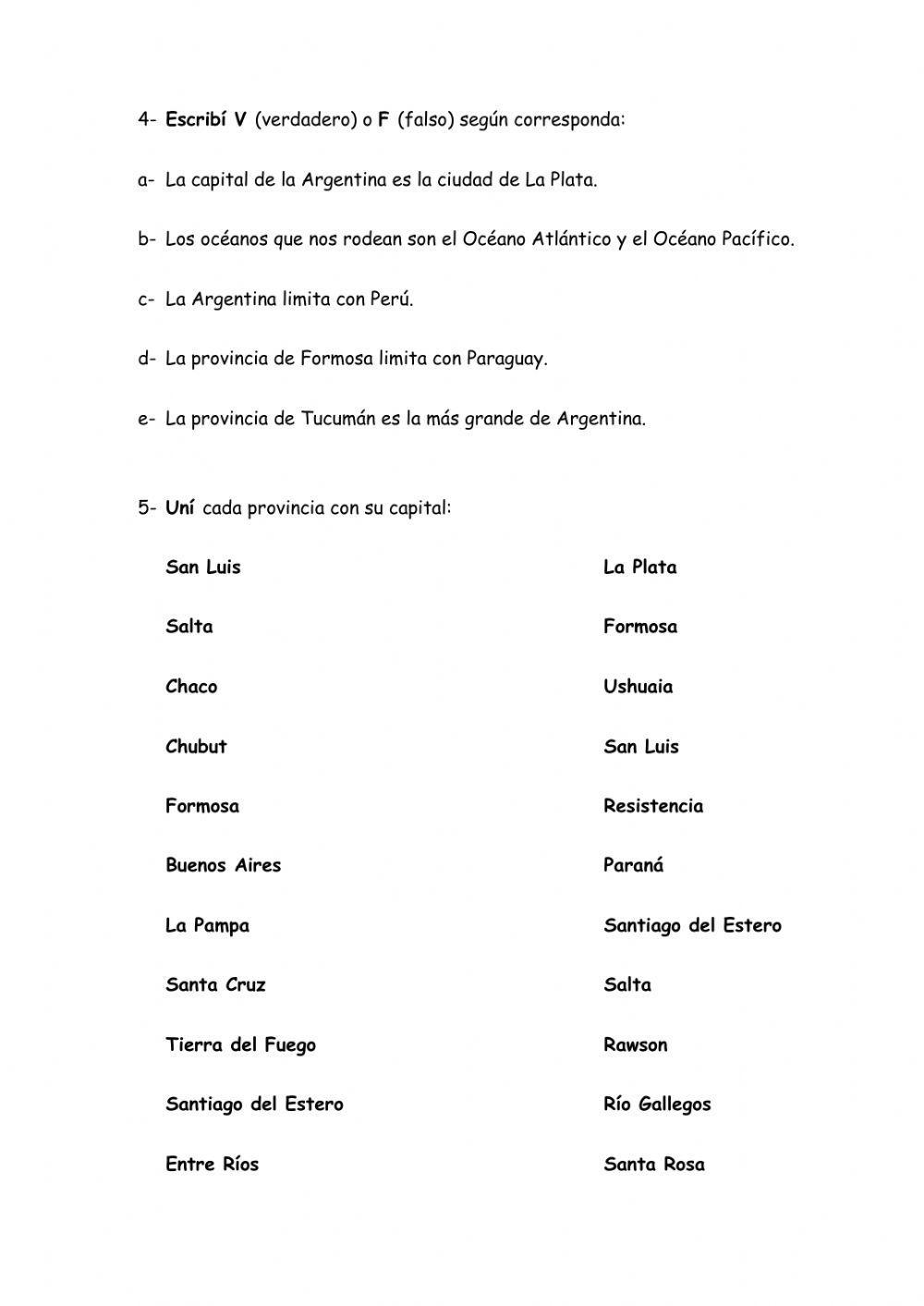 Mapa político de la Argentina