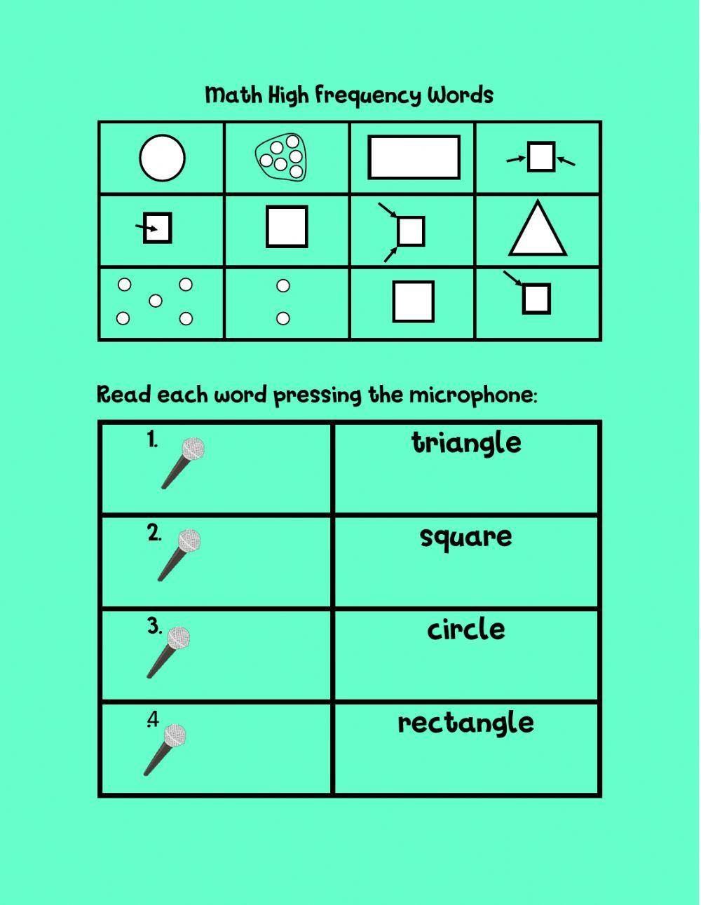 Math Vocabulary