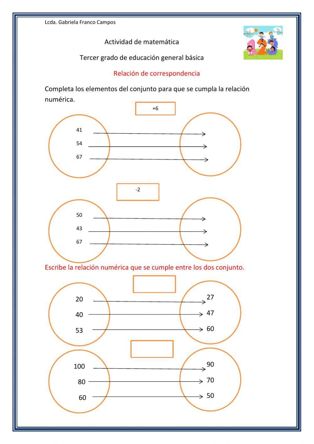 Relación de correspondencia