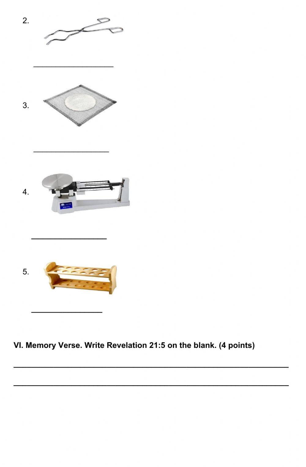 1st. Qtr. Quiz No. 1 Science - Grade 6