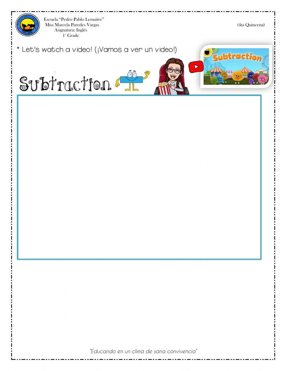 1st Grade - Additions and subtractions