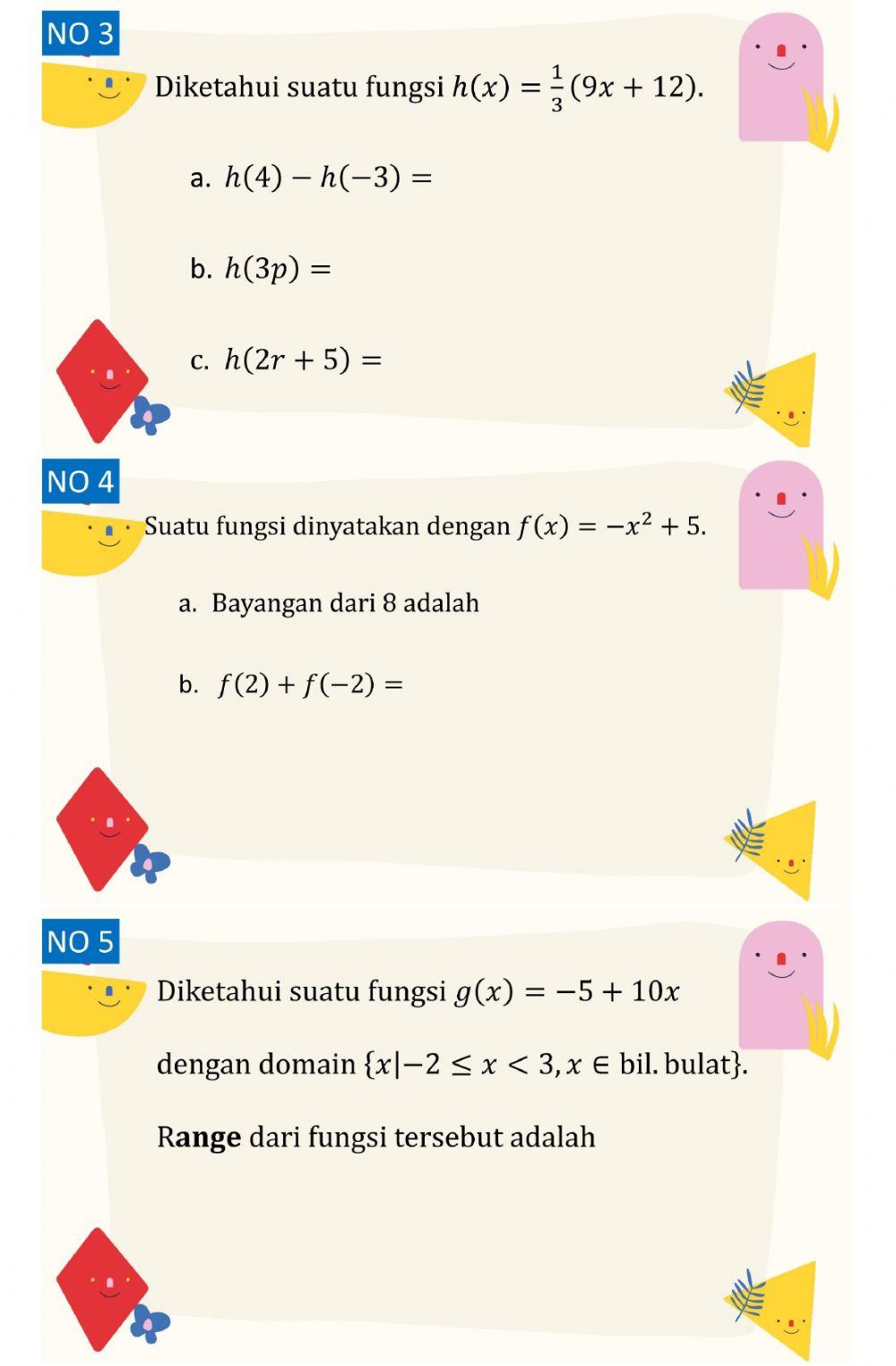 Menentukan nilai fungsi