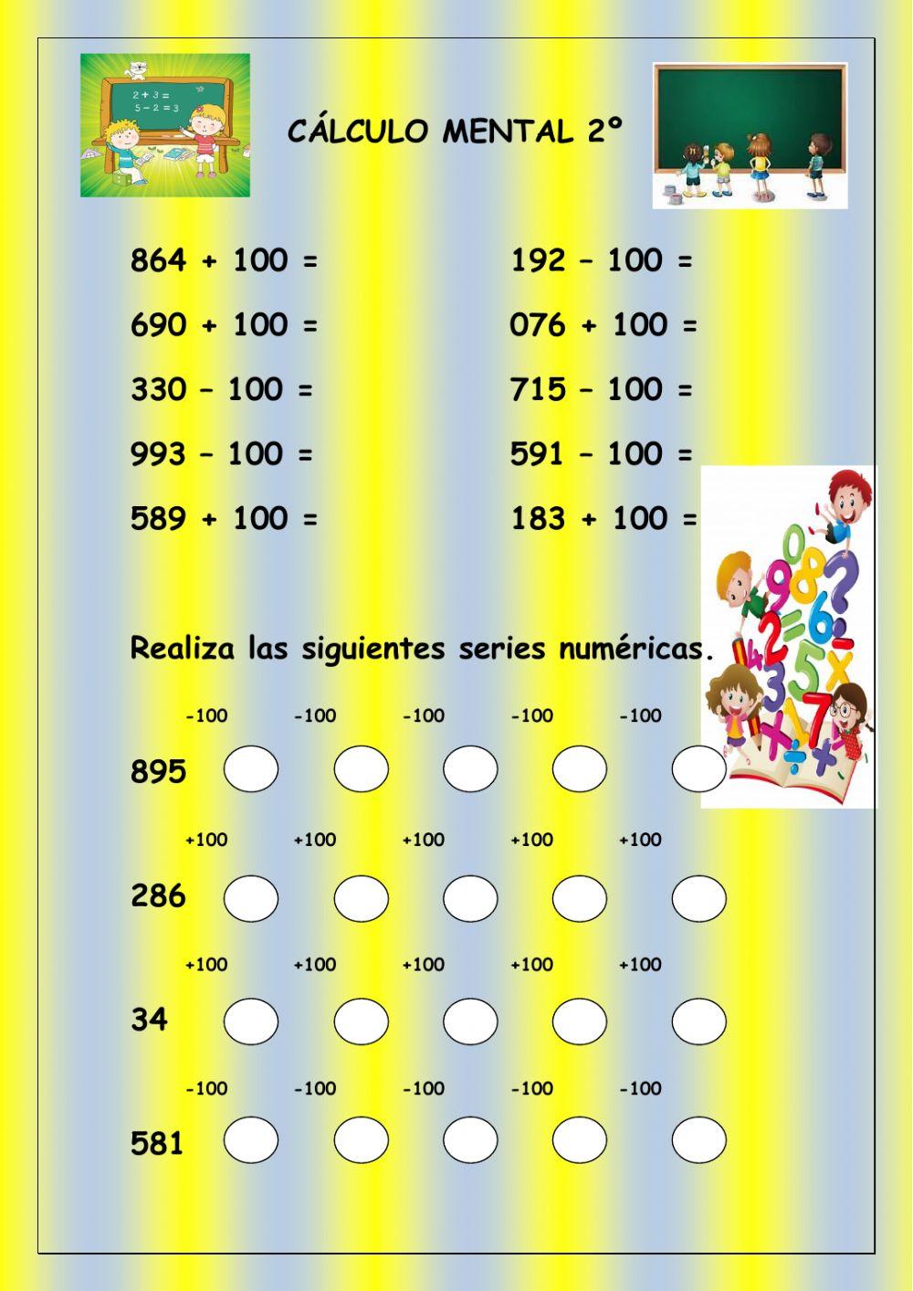 Cálculo mental 2º