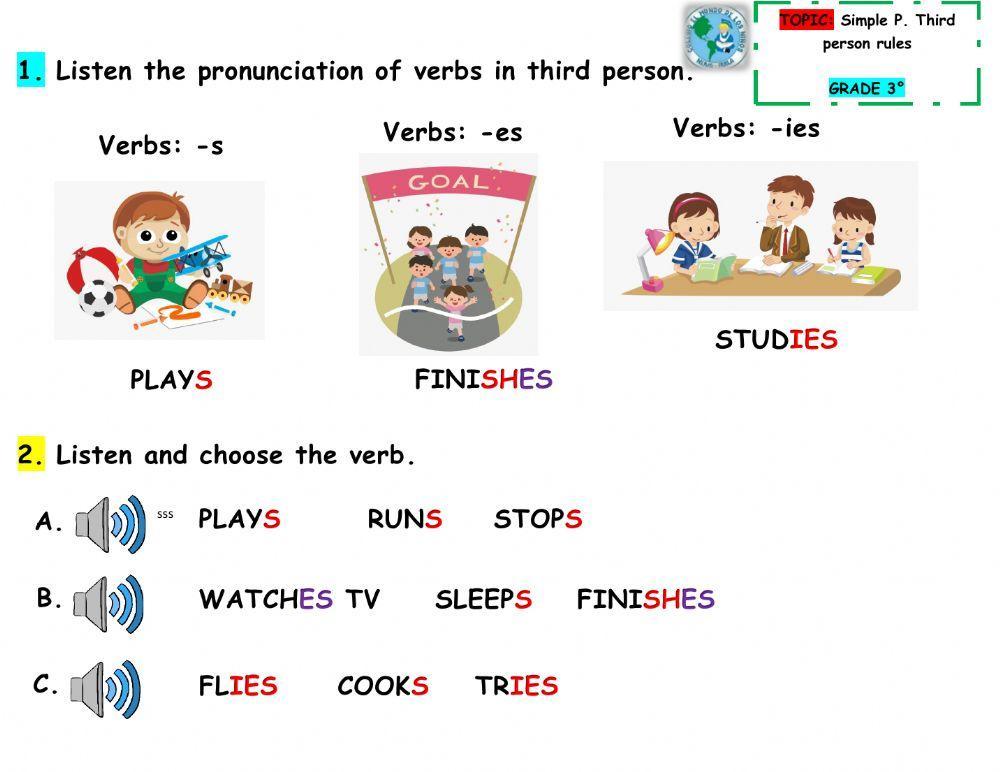 Simple Present - Third person singular