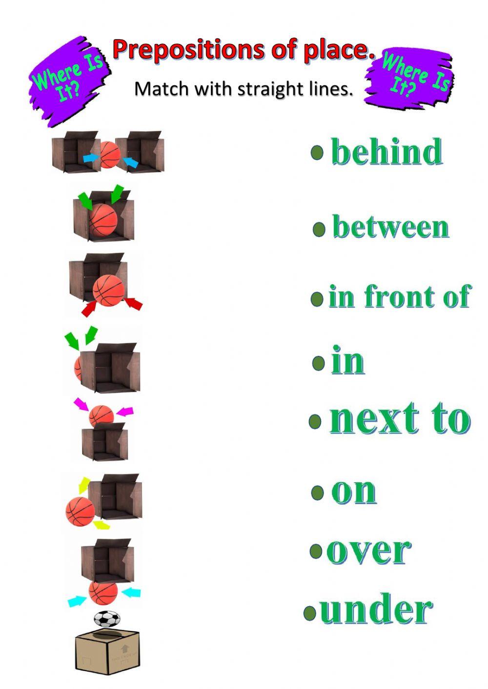 Prepositions of place