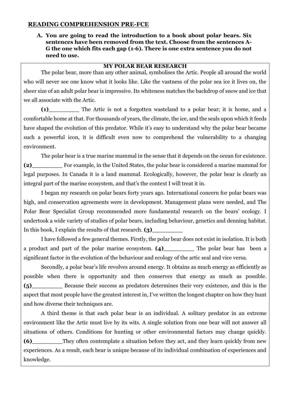 Reading and listening fce