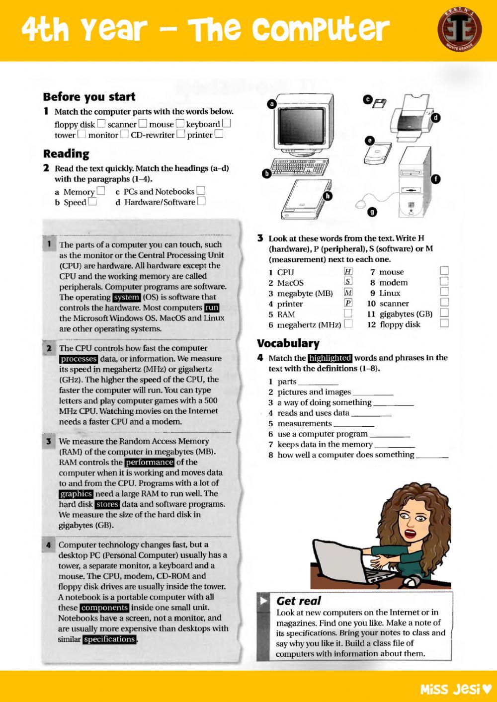 6135035 The Computer Jesica Safi LiveWorksheets