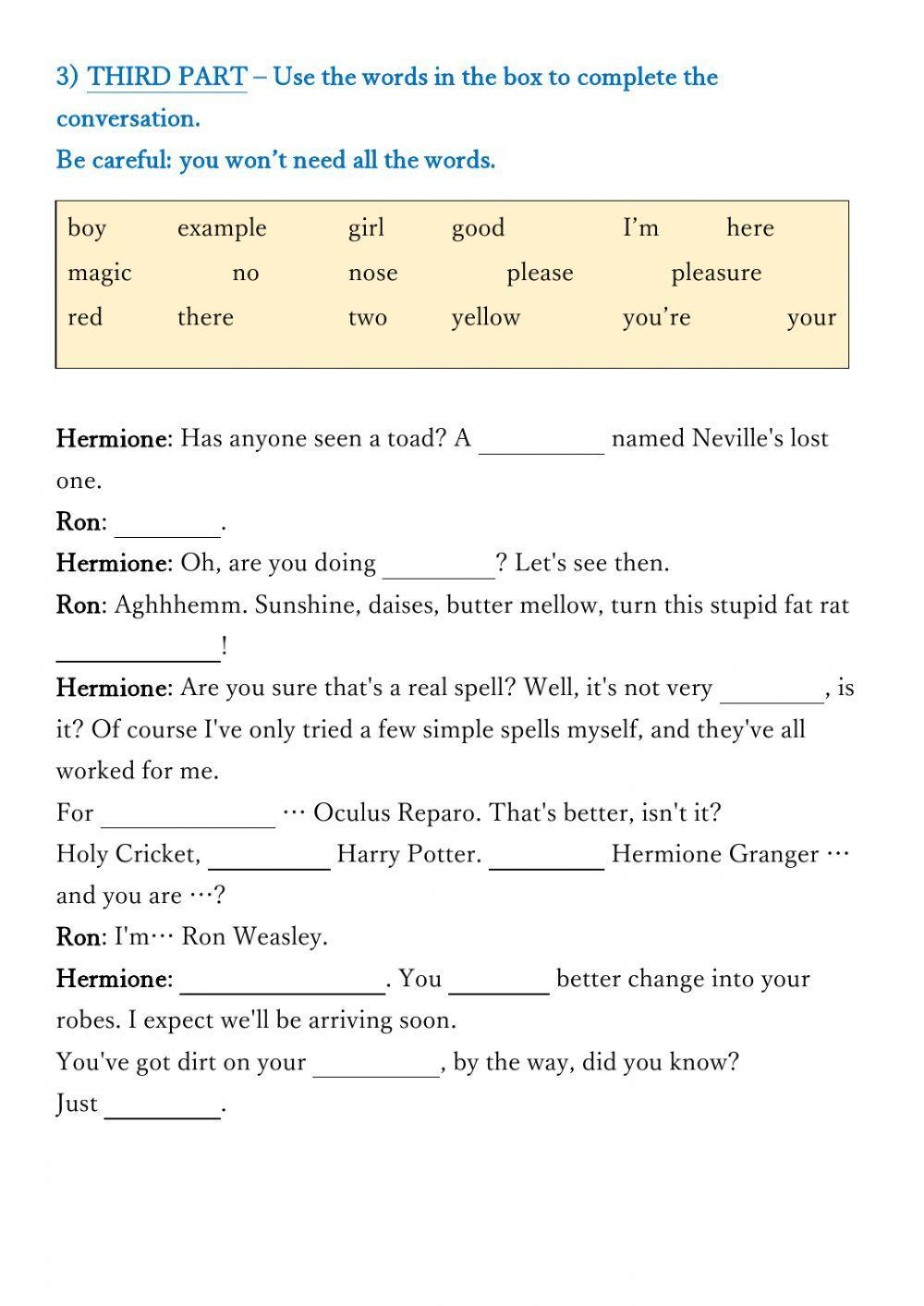 Introductions - Watching Harry Potter