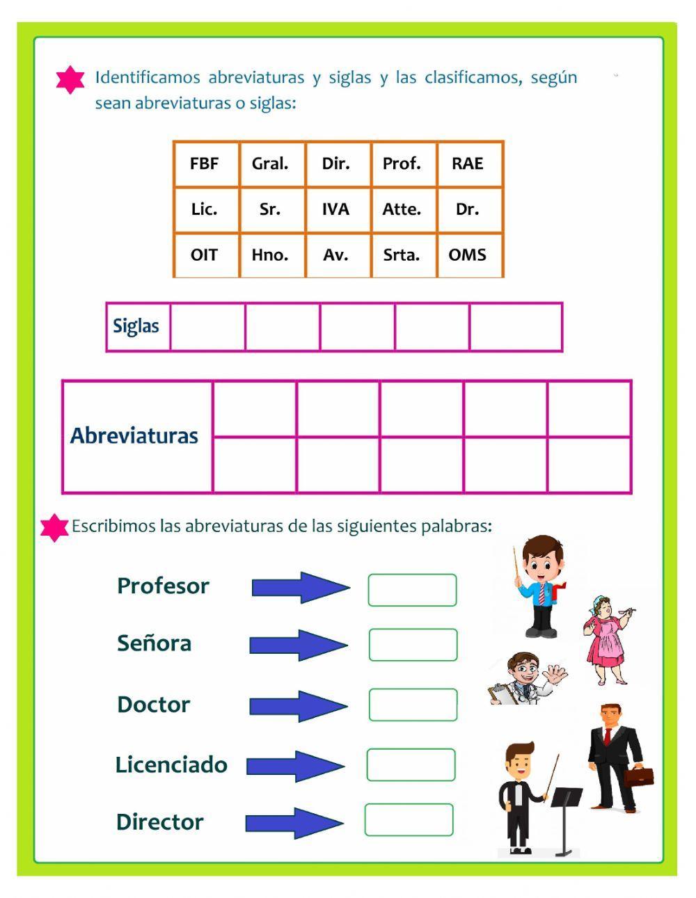 Abreviaturas y siglas
