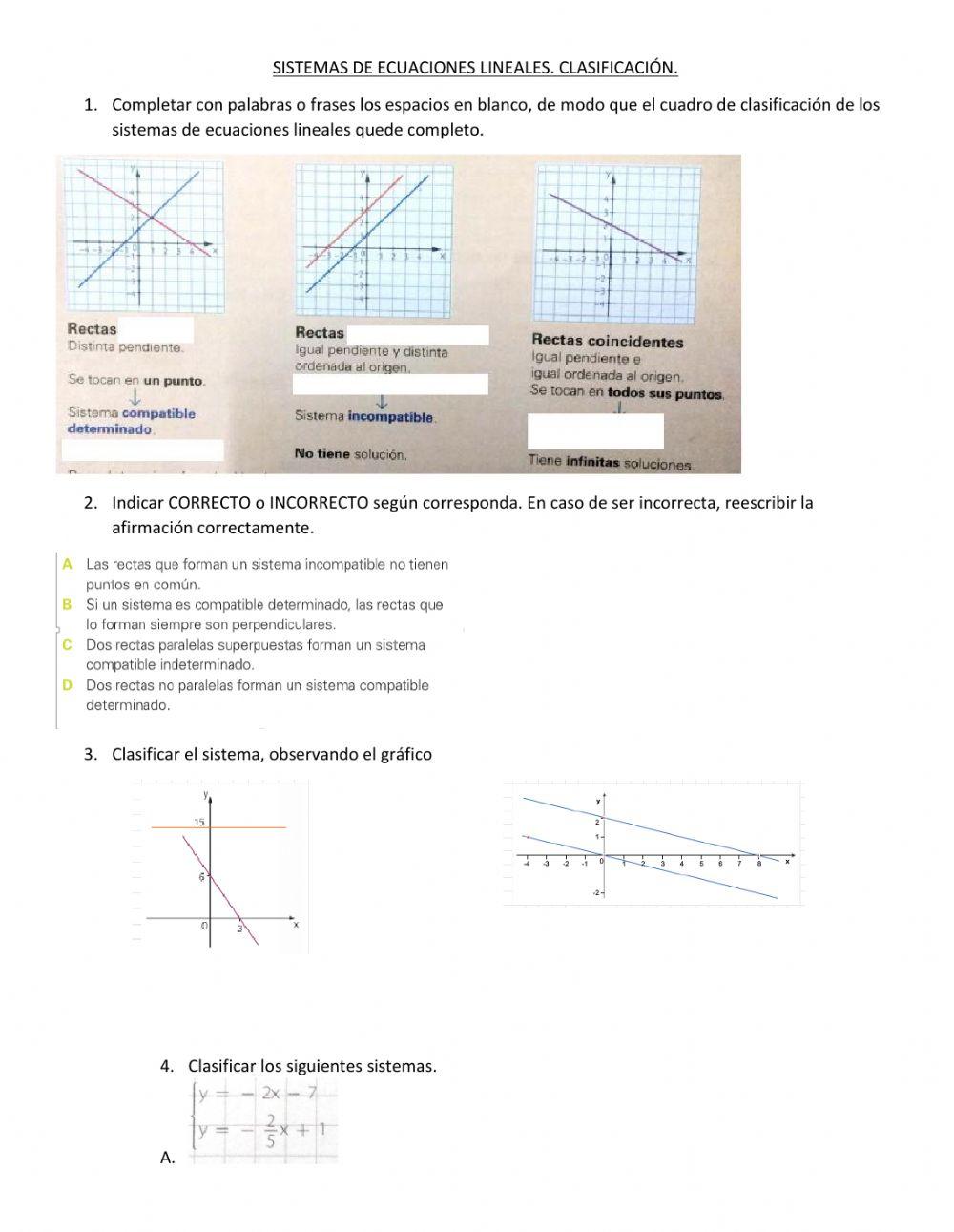 Sistemas de ecuaciones lineales