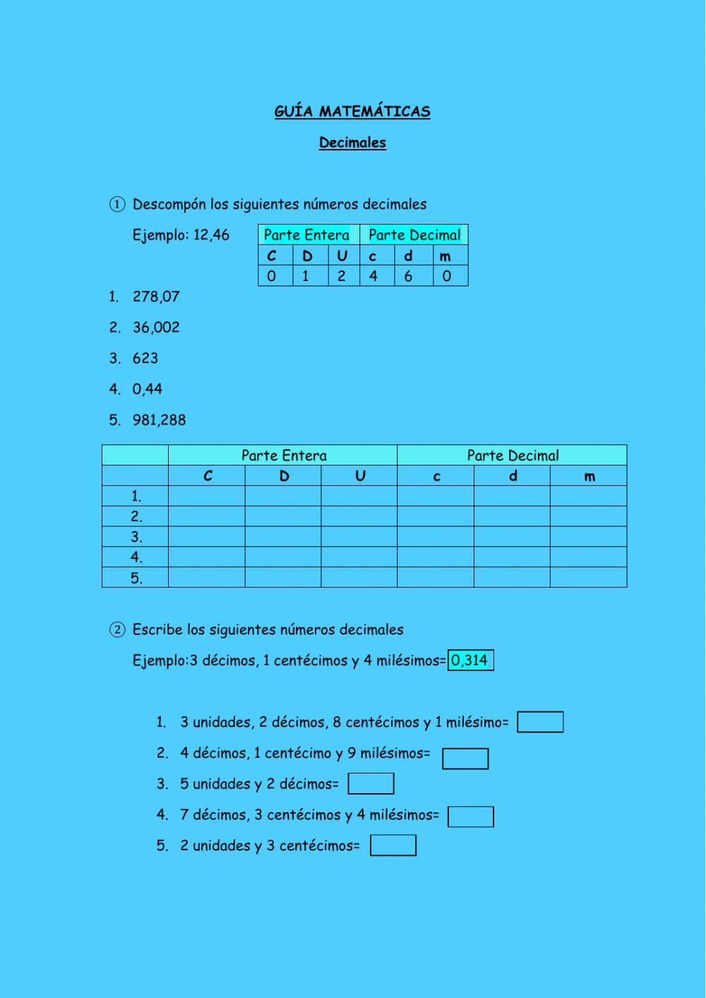 Guía de matemáticas