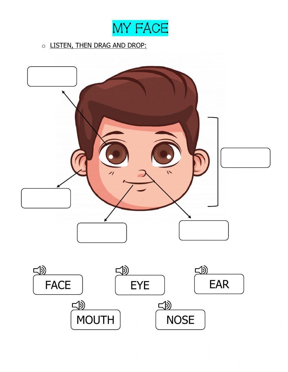 Just my face. Face Worksheets for Kids. Face Parts Worksheets. Face Parts for Kids. Английский my face Worksheet.