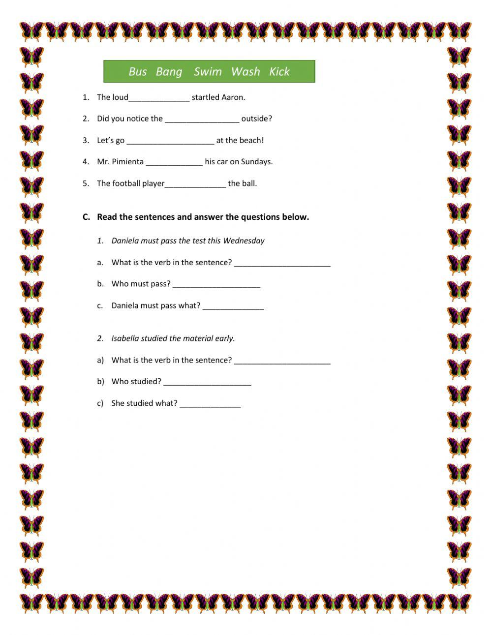 Subject, Verb, Object