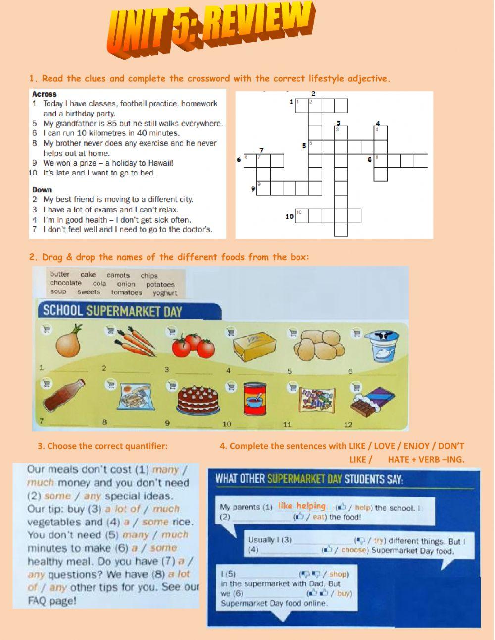 Unit 4 review - pre teens 2