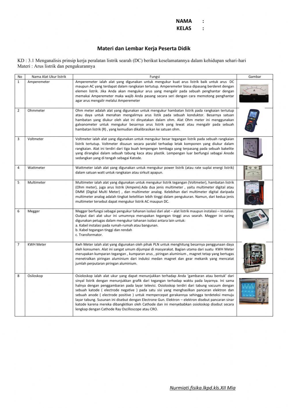 Rangkaian Arus Listrik