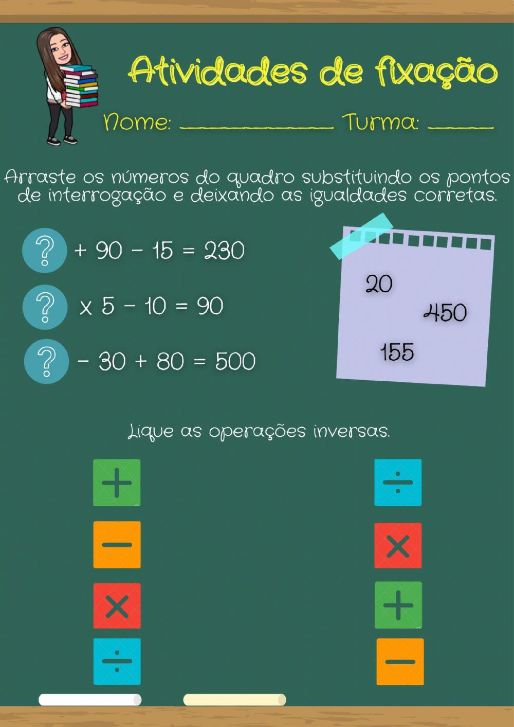Exercícios de fixação (igualdades)