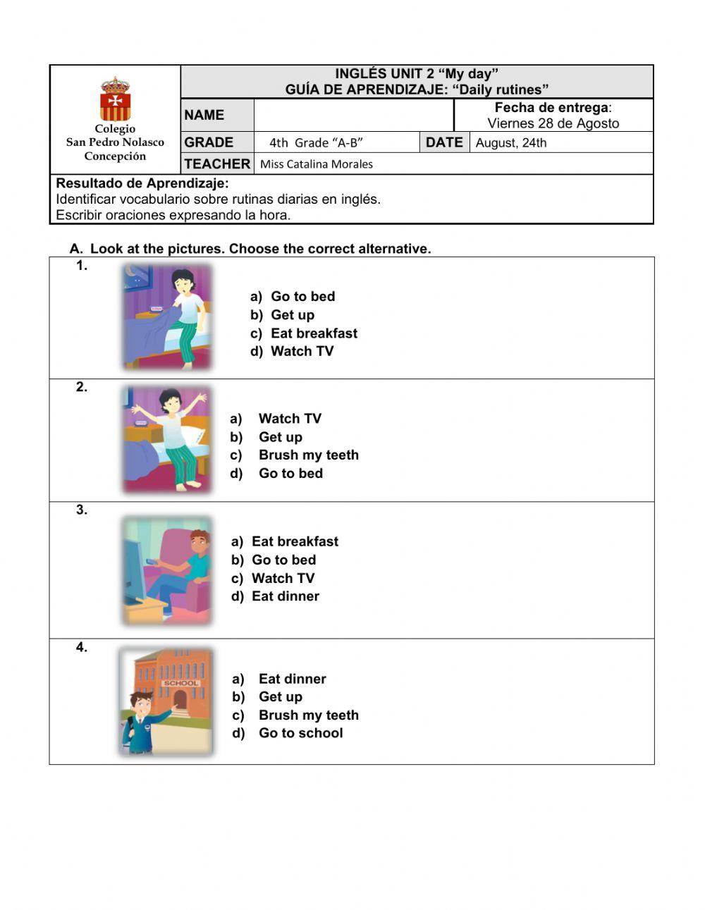 Telling the time - -Half past- and -o'clock-