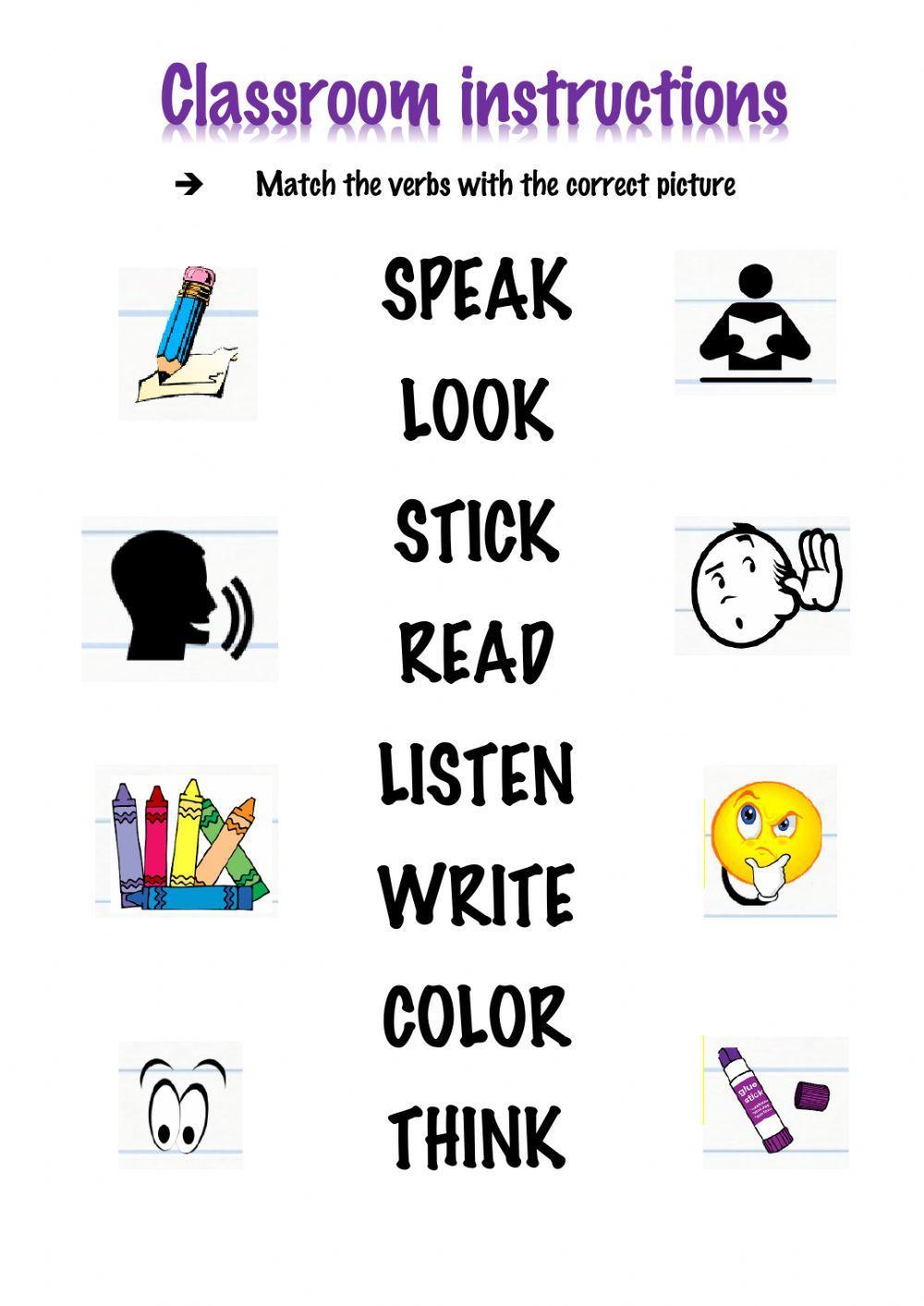 Classroom instructions