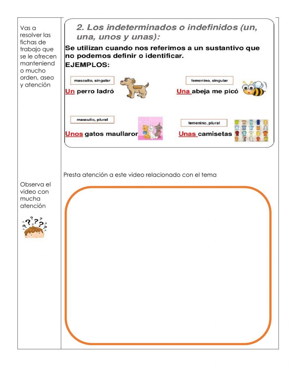 Los artículos: definidos e indefinidos