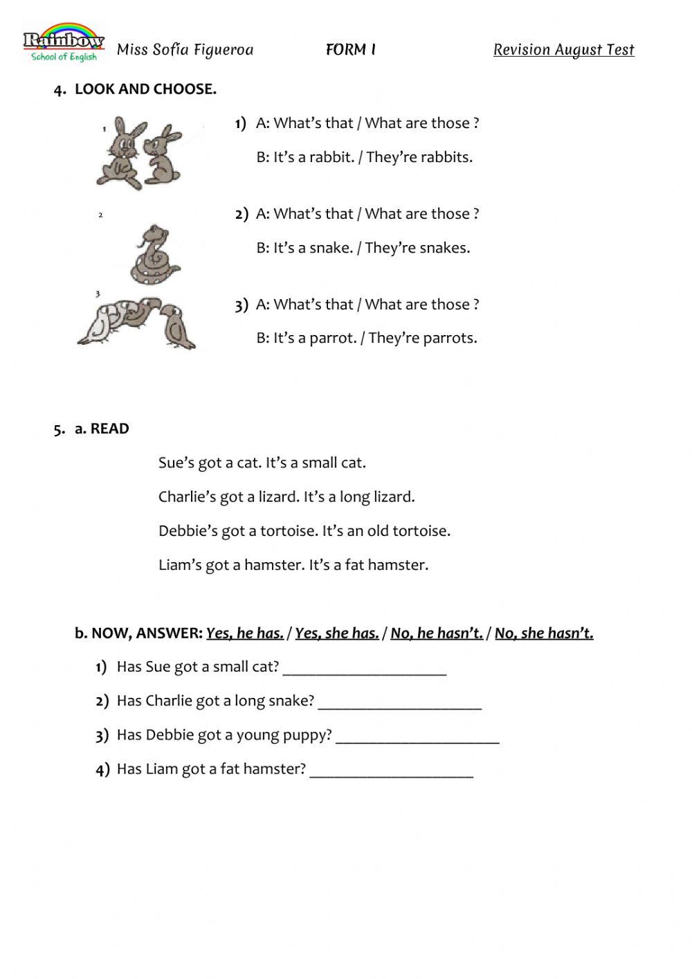 Revision August Test