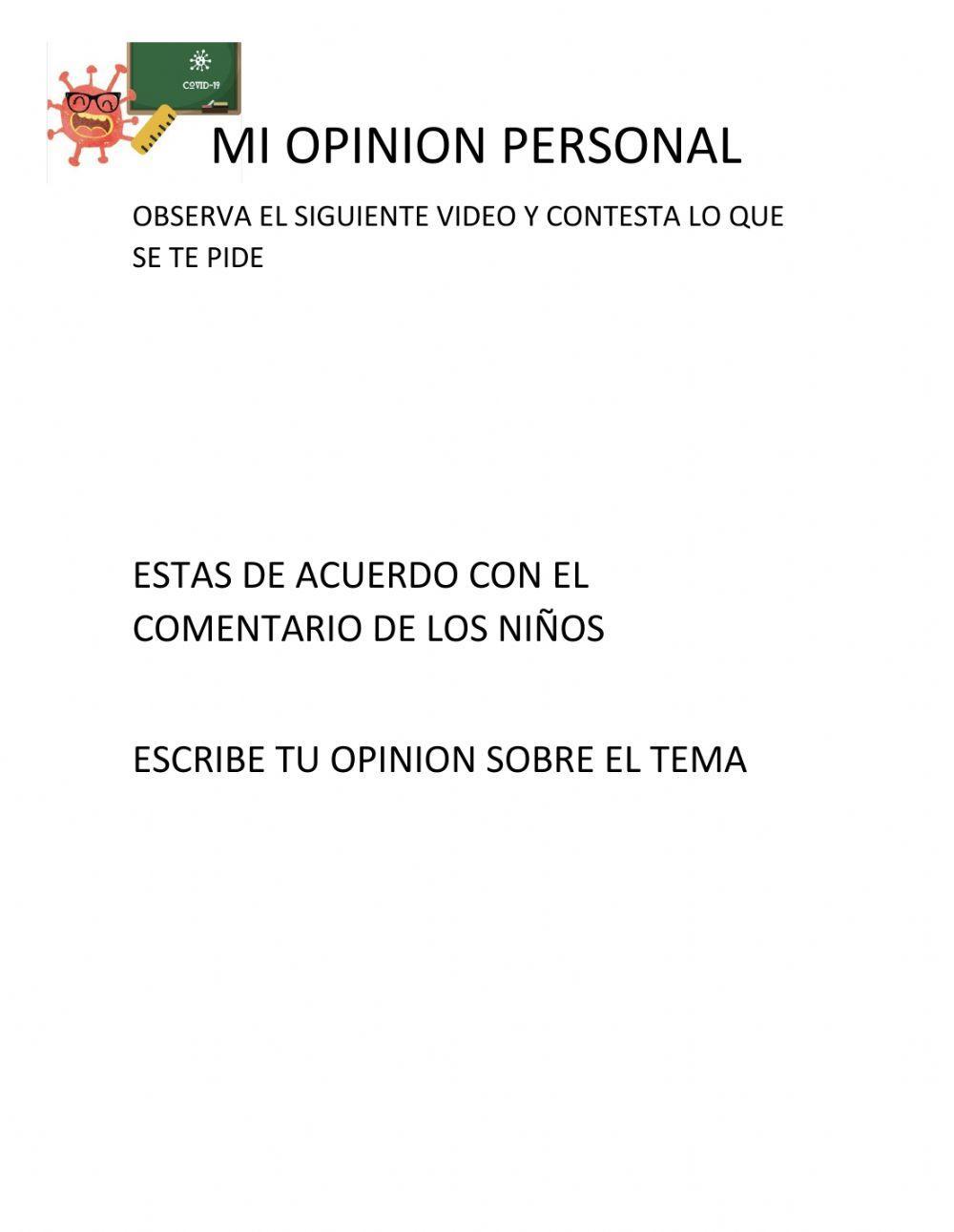 Expresar mi opinion