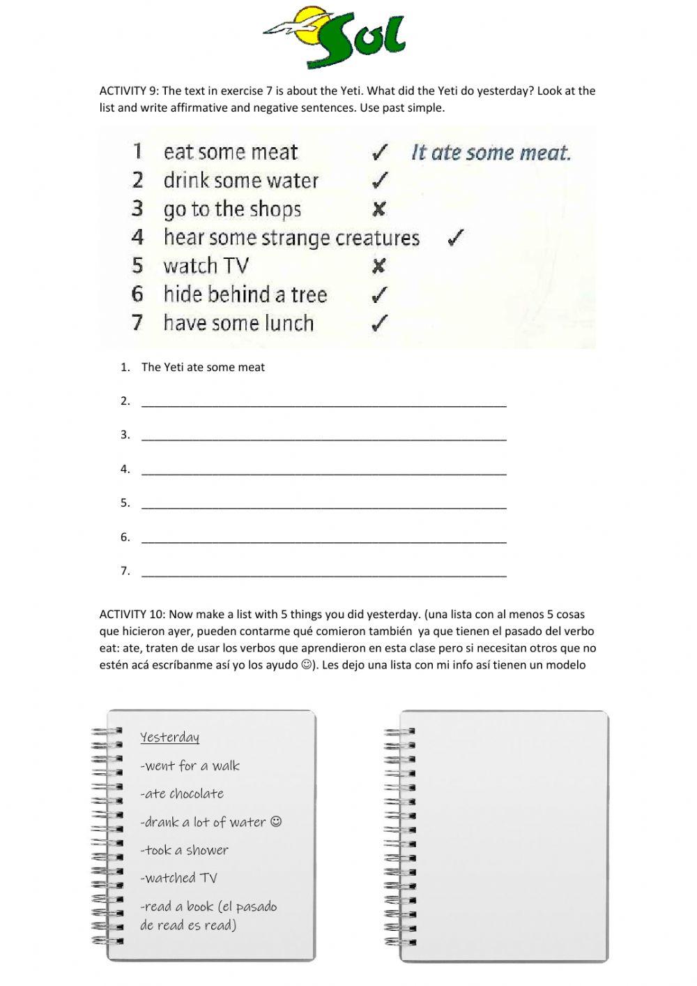 What did you do yesterday?