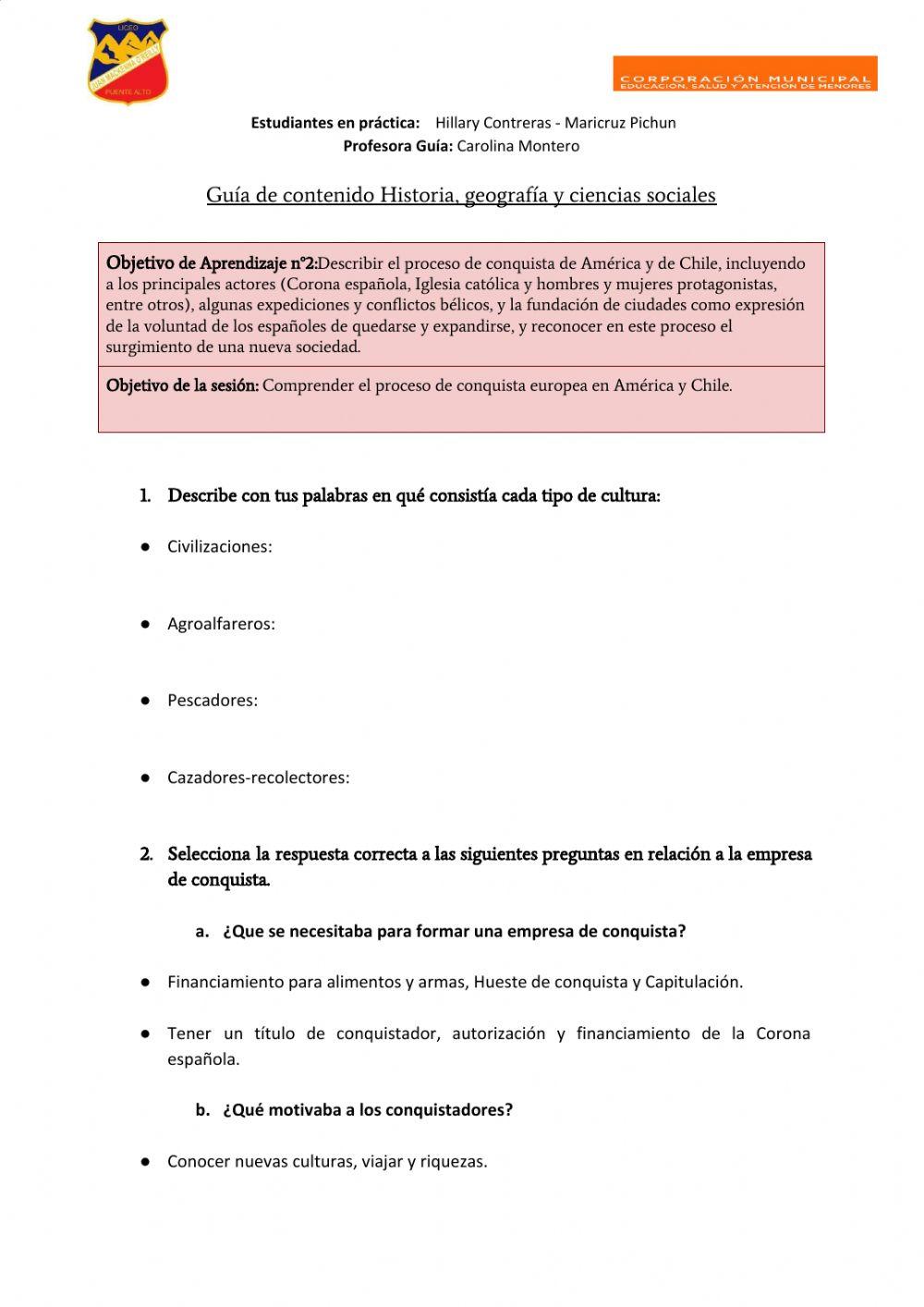 Conquista europea de América y Chile