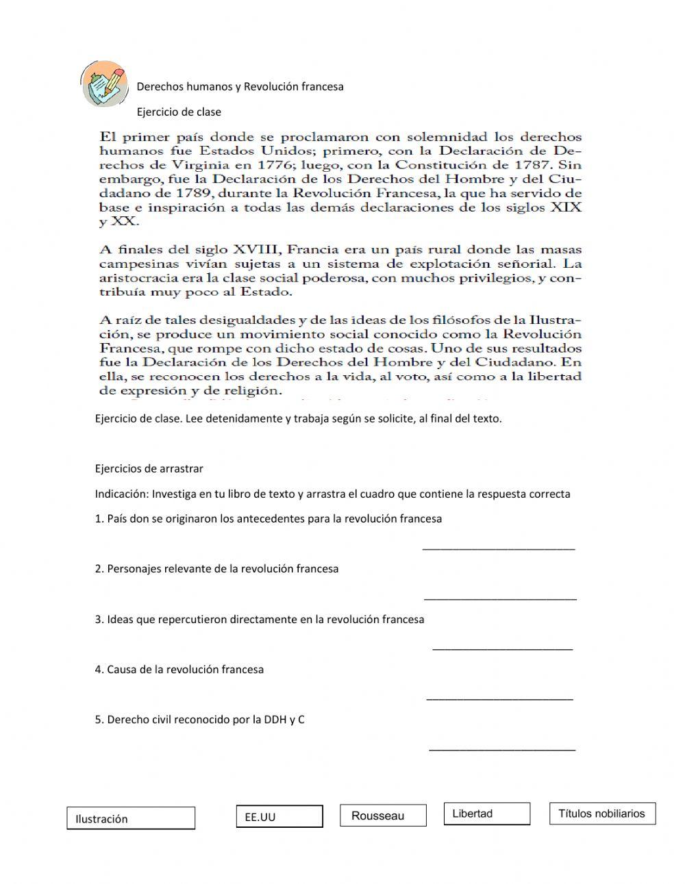 Derechos Humanos y Revolución francesa