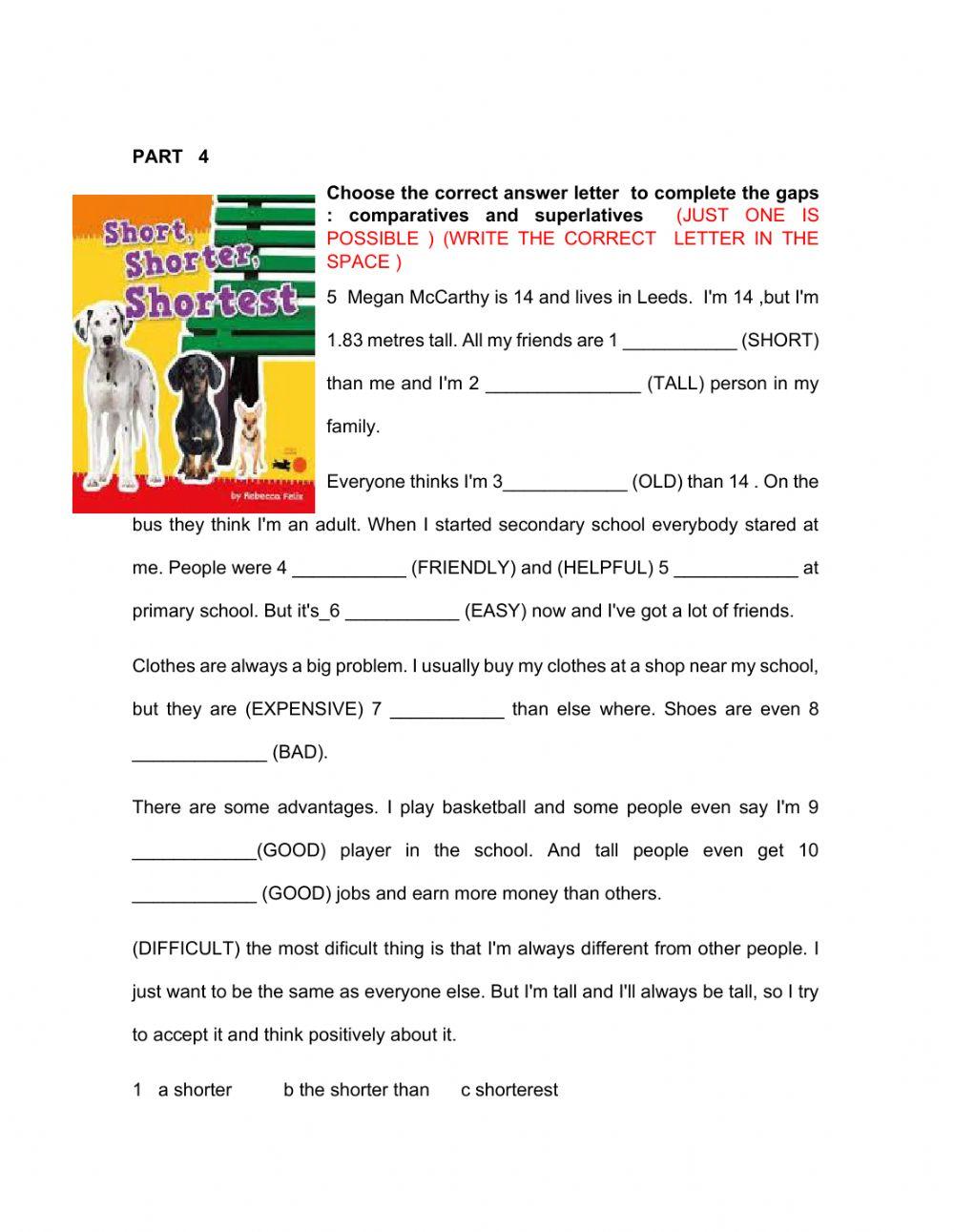 Grammar final exam lengua 1