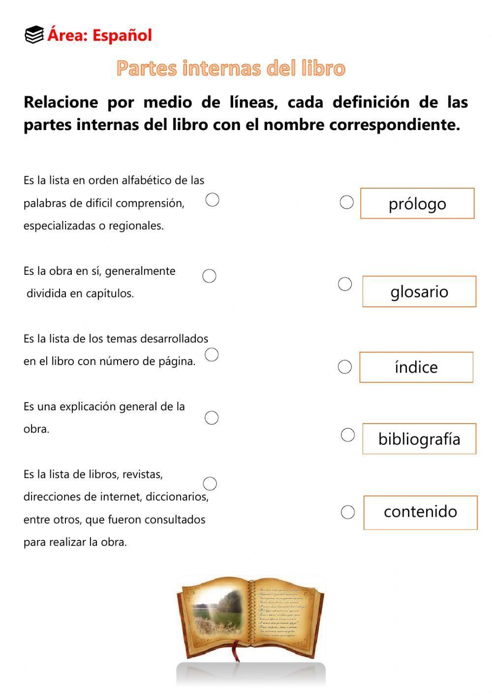 Partes internas del libro