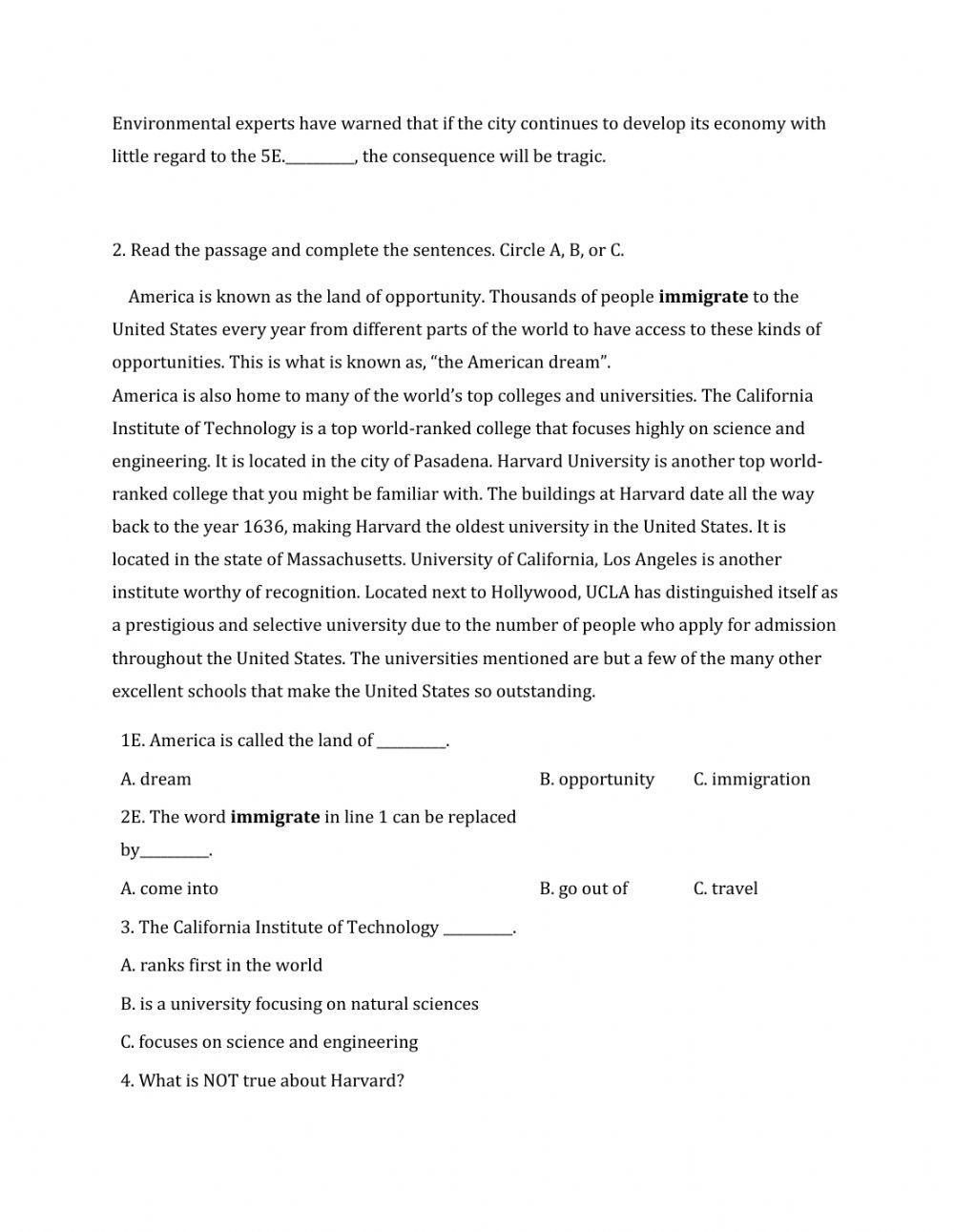 Lớp 8 - Kiểm tra 45 phút số 3 (Unit 7, 8) -