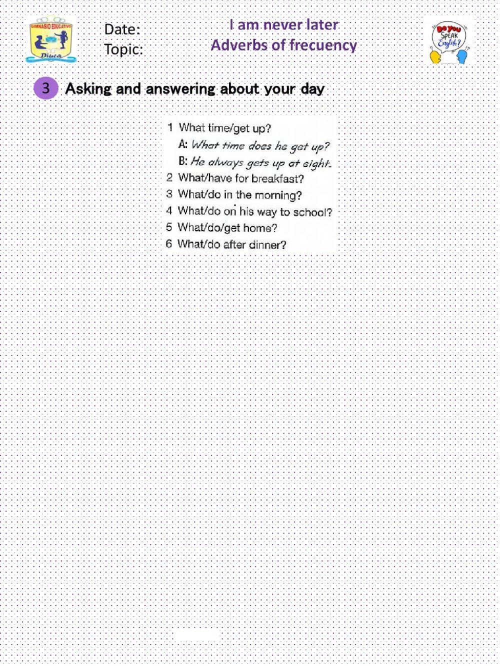 Adverbs of frecuency 2