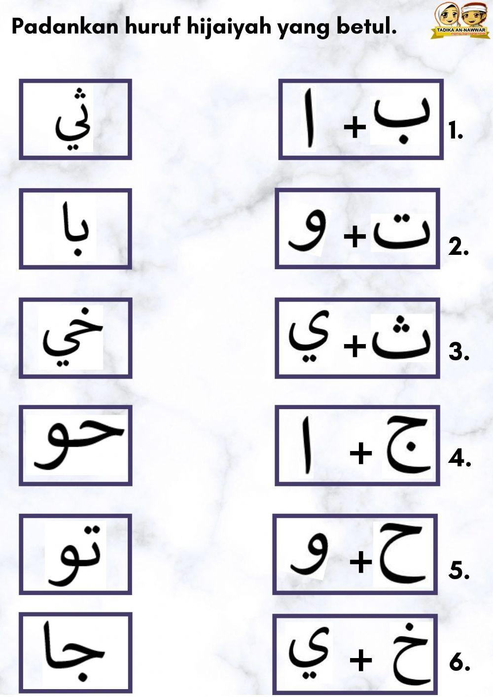 Jawi : gabungan dengan huruf alif, waw dan ya