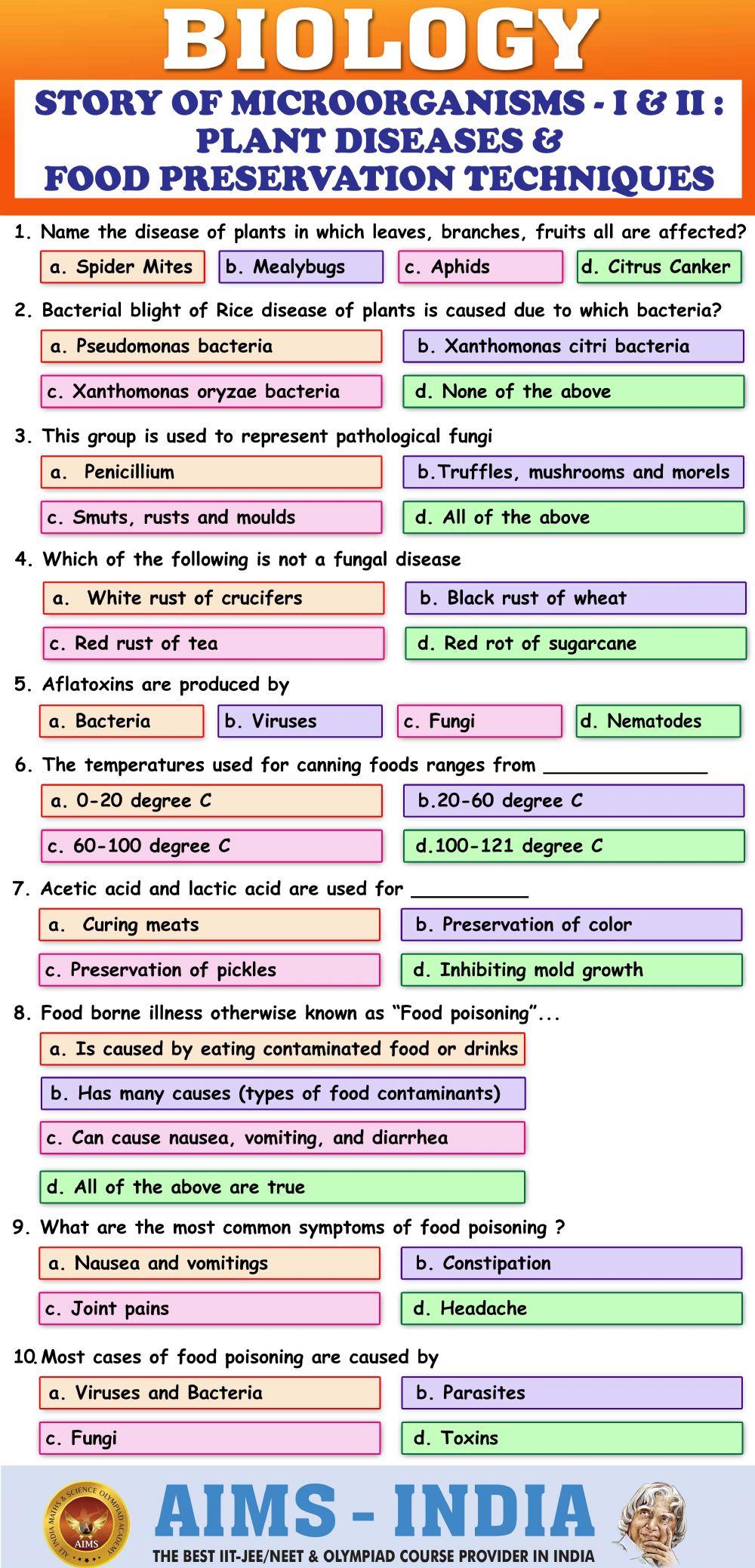 Plant diseases & food preservation techniques worksheet Live Worksheets