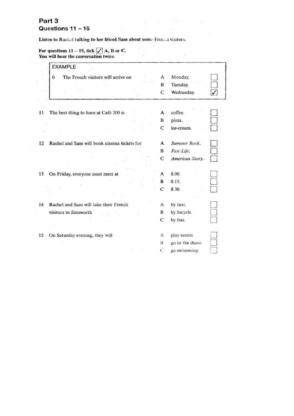 Term Test 2: Listening