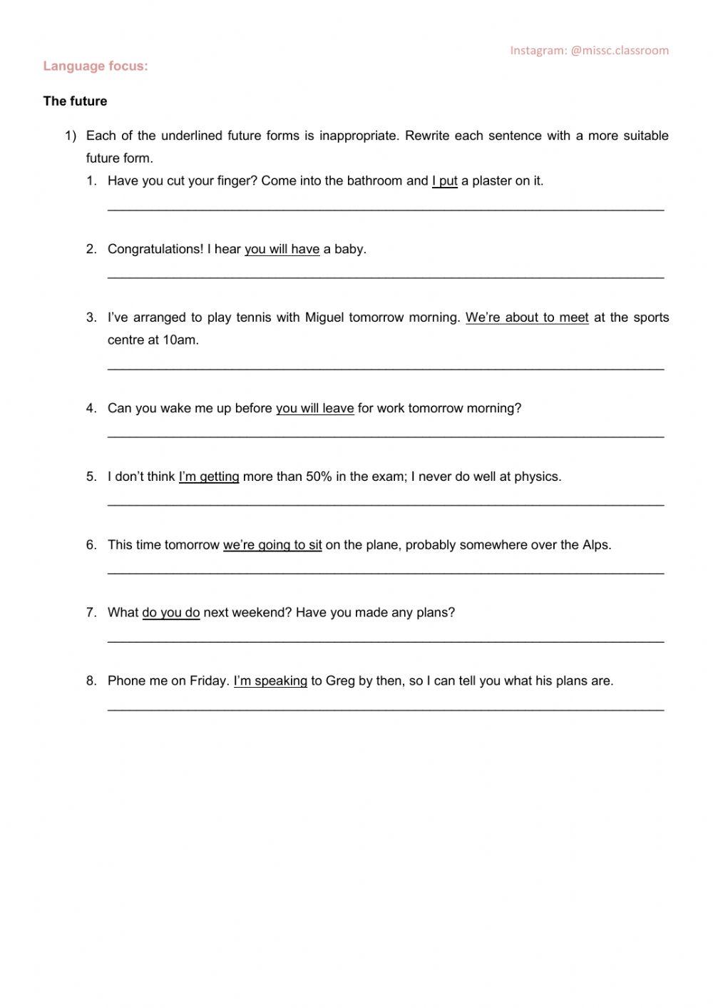 Language focus: the future