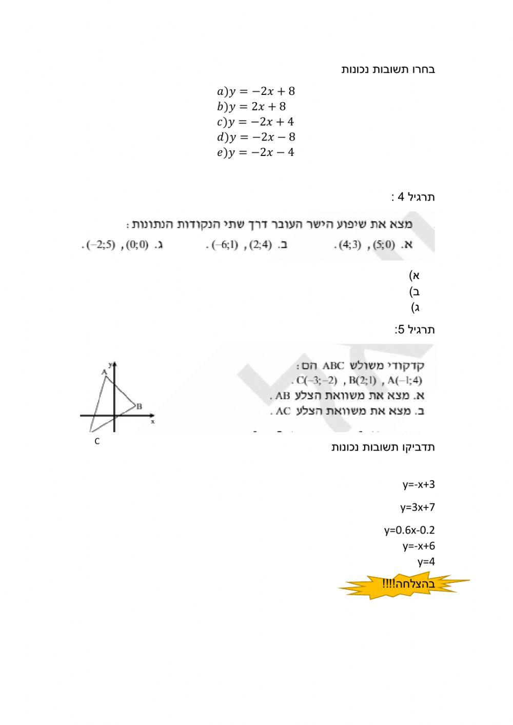משוואת הישר
