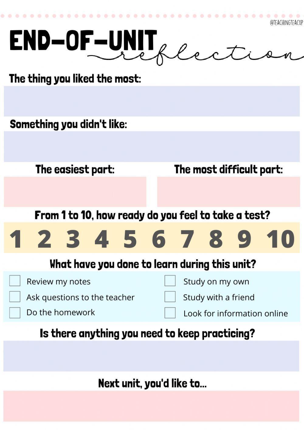 END-OF-UNIT reflection