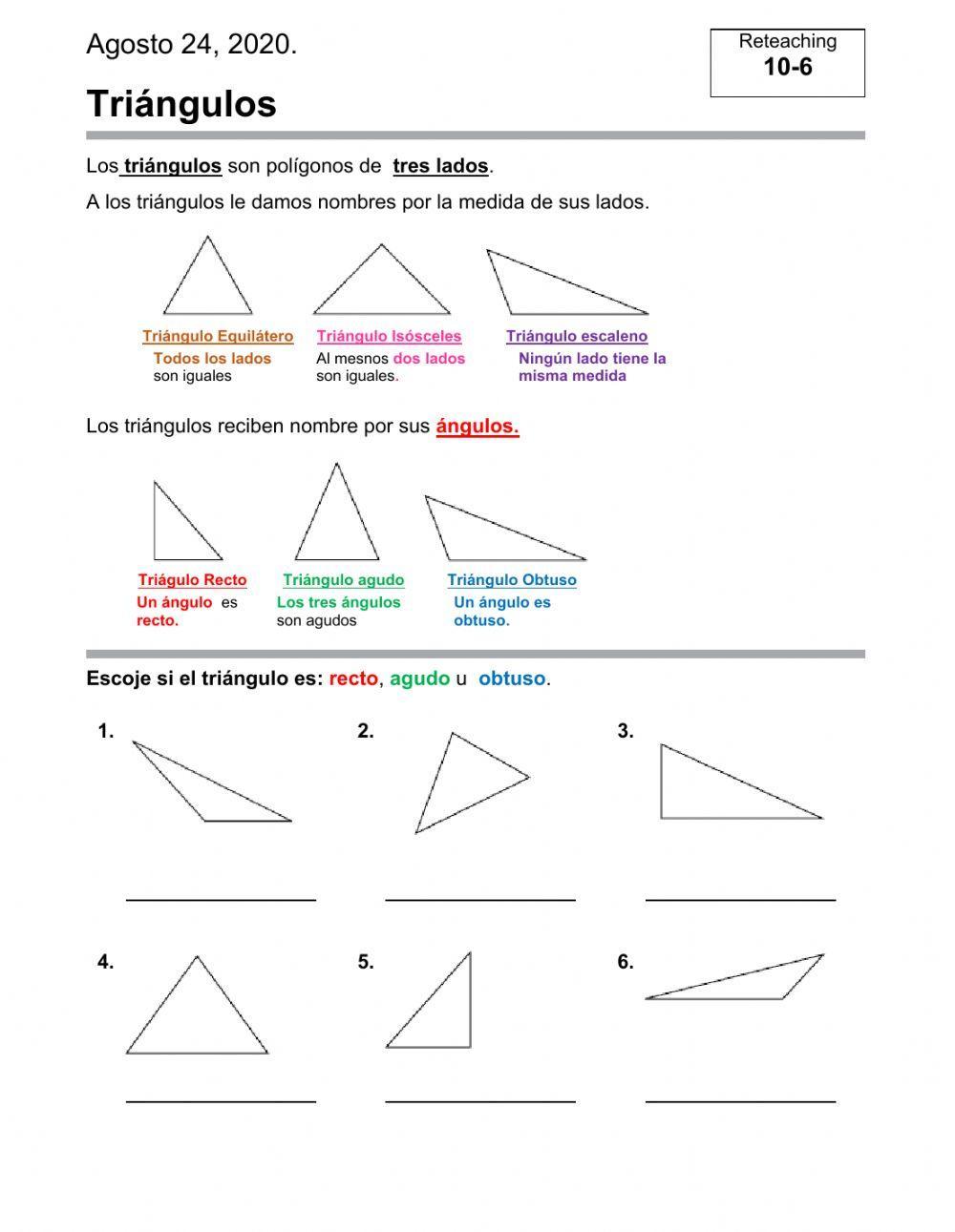 Tipos de triángulos Felipe