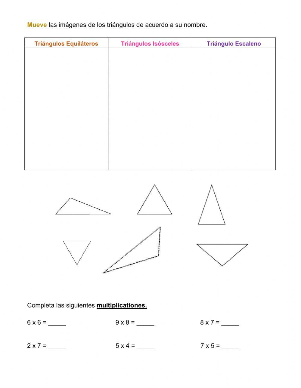 Tipos de triángulos Felipe