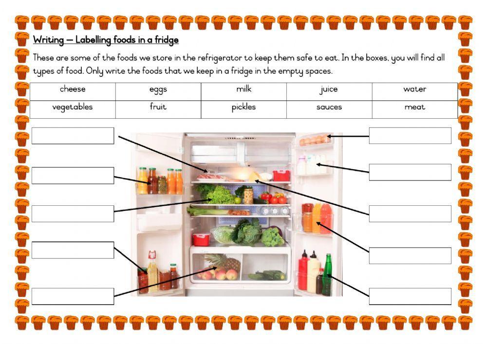 Writing - labelling foods Writing - labelling foods